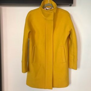 J. Crew Stadium Cloth Yellow City Coat